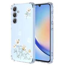 Case For, Transparent Case With Aesthetic Butterfly And Flower Designs, Anti-Yellow Soft Silicone Slim Anti-Shock Anti-Scratch TPU Bumper Case - 三星 Galaxy A55 - 查看 1