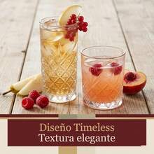 Set De 12 Vasos De Vidrio DiseñO Timeless, 6 Piezas De 475ml Y 6 Piezas De 345ml Transparentes Elegantes Para Agua, Cerveza, Jugo, Whisky, CóCteles, Bebidas FríAs - 1 - Ver 4