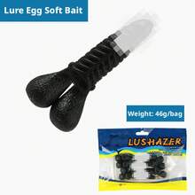 Shark Scavenger | 7-Piece Set Of Slow-Sinking Potato-Shaped Soft Lures For Fishing, Suitable For Bass And Blackfish - 7-pack Black - View 2