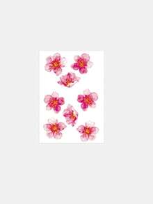 1 Tattoo Sticker - Watercolor Rose Cherry Aesthetic And Fresh Square Tattoo Design. Temporary Tattoo Sticker. Washable PVC. One-Time Use. Waterproof And Sweat-Proof. Suitable For Hands, Arms, Waist, Abdomen, Back, Legs. Non-Reflective. Simulated Tattoo Design. Suitable For Travel, Music Festivals, Games, Graduation Gifts. Can Be Used Daily. For 3-5 Days. - Multicolor - View 4