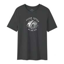 Máquina de impresión directa importada, camiseta de manga corta para hombre de algodón Pima puro de fibra larga de , de 50 hilos, con acabado de lujo ligero. - Negro - Ver 11