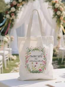 1/5/10 piezas, Bolsas de lona de gran capacidad con temática de boda, bolsas de maquillaje, bolsas de regalo y bolsas de compras - Un set de embalaje de regalo; perfecto como recuerdos de boda para fiestas previas a la boda, regalos para las damas de honor, o como bolsas de almacenamiento de maquillaje portátiles para fiestas de spa y actividades deportivas/fitness; ideal como bolsas de regalo para celebraciones de bodas y para obsequiar a los invitados; bolsas de regalo de agradecimiento; bolsas de compras multiusos; y un set de bolsas de almacenamiento de libros, bolsas escolares y estuches de papelería. - multicolor - Ver 1
