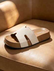 Sandal nữ mới màu trắng, sandal trắng khoét rỗng (nhỏ hơn 2 size), dép mùa hè, sandal nữ, giày mule, giày loafer, sandal nữ, giày đi du lịch, sandal nữ mùa hè, thoải mái thường ngày, sandal đen, sandal bệt thời trang đơn giản, sandal nữ thanh lịch, giày đi biển, dép nữ, dép nửa bệt, du lịch ngoài trời, giày nữ thoải mái, dép slide, sandal bệt nữ, sandal nữ cổ điển, dép mùa hè - Màu be - Xem 3
