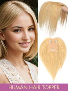 7x11cm Women's Real Human Hair Clip-In Side Bangs Straight Hair Extensions, Elegant Style, Multiple Colors Available, Adds Volume And Length To Sparse Hair, Clip Fixation, Realistic Scalp Effect - Multicolor - View 36