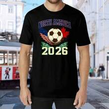 North America 2026 Shirt, World Cup 2026 Tee, USA Canada Mexico Soccer Shirt, Football Fan Gift, 2026 Soccer Tournament Shirtverano playeras de mujer  ropa de mujer ofertas  tropicoqueta ropa deportiva de mujer - Negro - Ver 1