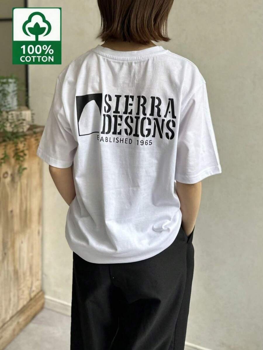 Simple Logo White Short-Sleeved T-Shirt, 100% Cotton, Breathable, Casual Design, Domestic Shipping. Women's Clothing, New Summer Style, Summer Clothes, Ladies, High Price, Short Sleeves, Spring Clothes, One Women's Short-Sleeved T-Shirt, Plain Design, Regular Length, Pure Cotton Fabric, Comfortable To Wear, Machine Washable. - White - View 1