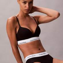 Calvin Klein Icon Cotton Modal Plunge Bra QF8502 Underwear  Women  Bras + Bralettes Underwear Sleepwear - 黑色 - 查看 4