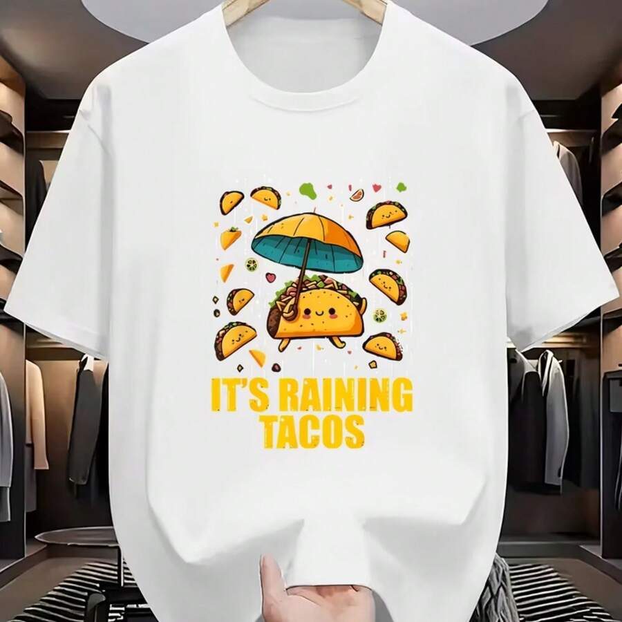 Printed T-Shirt For Men And Women - White - View 1