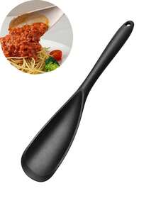 2pcs Matte Black Silicone Spatula Set, Durable Seamless Design, Suitable For Non-Stick Cookware And Food Serving - Multicolor - View 14