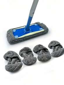 (10入/5入/3入/1入) 特大號可重複使用可水洗拖把替換墊，耐用，適用於寵物毛髮與灰塵清潔，輕鬆吸附貓狗毛髮與碎屑 - 灰色 - 查看 5
