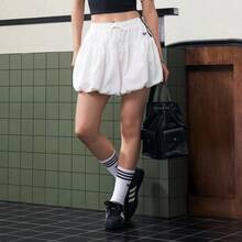 Adidas Originals 女士泡泡裙，梭织迷你裙 KU4774 - 黑與白 - 查看 1