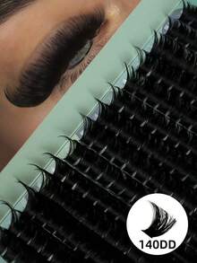 196PCS 140DD Thick Eyelashes DD Curl Volume Lash Clusters 10-16mm Dramatic Volume Lashes Cluster Eyelash Extensions DIY Lash Cluster For Beginners - DD - View 7