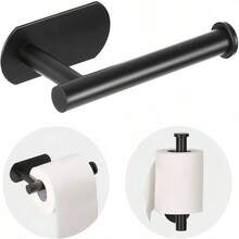 Wall-Mounted Paper Towel Holder & Storage Rack, Suitable For Kitchen & Bathroom, Can Hold Rolls, Cling Wrap, And Towels, Kitchen Organization Accessory - Black - View 5