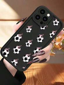 Cute 2D Football Pattern Dopamine Ladder Photo Frame Phone Case, Compatible With Apple 12/13 Pro Max, Full Protective Cover, Minimalist Design, Soft Cartoon Style, Perfectly Protects Your Phone, Compatible With Honor X7/Galaxy A56 5G/ Smart 8/ Hot 40i/Transsion Spark 20/Transsion Spark 20C/Transsion Spark Go 2024/ Note 14 5G/Moto E22/E22i/ A54, Waterproof, Shockproof, And Scratch-Resistant - 款式 3(1 件) - 查看 3