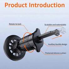 Giá đỡ điện thoại từ tính cho ô tô với 2 đế gắn, xoay 360°, nam châm mạnh, gắn trên bảng điều khiển và cửa gió điều hòa, giá đỡ điện thoại rảnh tay đa năng cho mọi loại điện thoại thông minh. - A - Xem 5