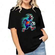 Goat Soccer Ball Sunglasses Football Team Football World Cup  T-Shirt,blusas para mujer,ropa deportiva de mujer gym,blusas elegantes dama juvenil - Negro - Ver 5