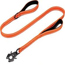 Heavy Duty Dog Leash With 2 Soft Padded Handles, Reflective Rope Leash With Quick Release/Lock Tactical Frog Clip, Suitable For Medium, Small And Large Dogs - Multicolor - View 11