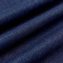 YijiaNvz  Minifalda de algodón de mezclilla oscura con dobladillo festoneado. Falda de verano simple y linda. - Azul lavado oscuro - Ver 9