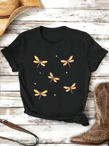 Women T-Shirts - Black - View 2
