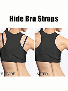 4/8/16/20 Pcs 4-Color Dragonfly-Shaped Bra Anti-Slip Buckle Bra Strap Cross Back Strap Buckle Invisible Chest Anti-Exposure Lift Bra Underwear - Multicolor - View 6