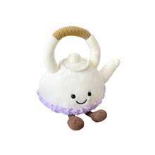 Cute Soft Stuffed Plush Doll Set, Adorable Animal & Fruit Themed Plush Toys, Kawaii Room Decor & Perfect Gift For Kids - ấm trà - Xem 1