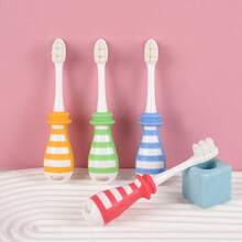 Anti-Choking, Anti-Bacterial Soft Bristle Cartoon Toothbrush, Premium - Multicolor - View 3