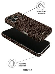 GIIPPA 1 Peça Capa de Celular 17 Pro Max com Design de Estampa de Leopardo Brilhante, Compatível com Celular 16 Pro Max, 15 Pro Max, 14 Pro Max, Capa de Celular Estilosa e Interessante Coreana, Serve para 11/12/13/14/15/14 Pro Max Plus, Design Elegante Adequado para Homens e Mulheres, Presente Ideal para Namorada no Natal, Dia dos Namorados, Páscoa, Temporada de Casamento e Aniversário - Multicolorido - Visão 3