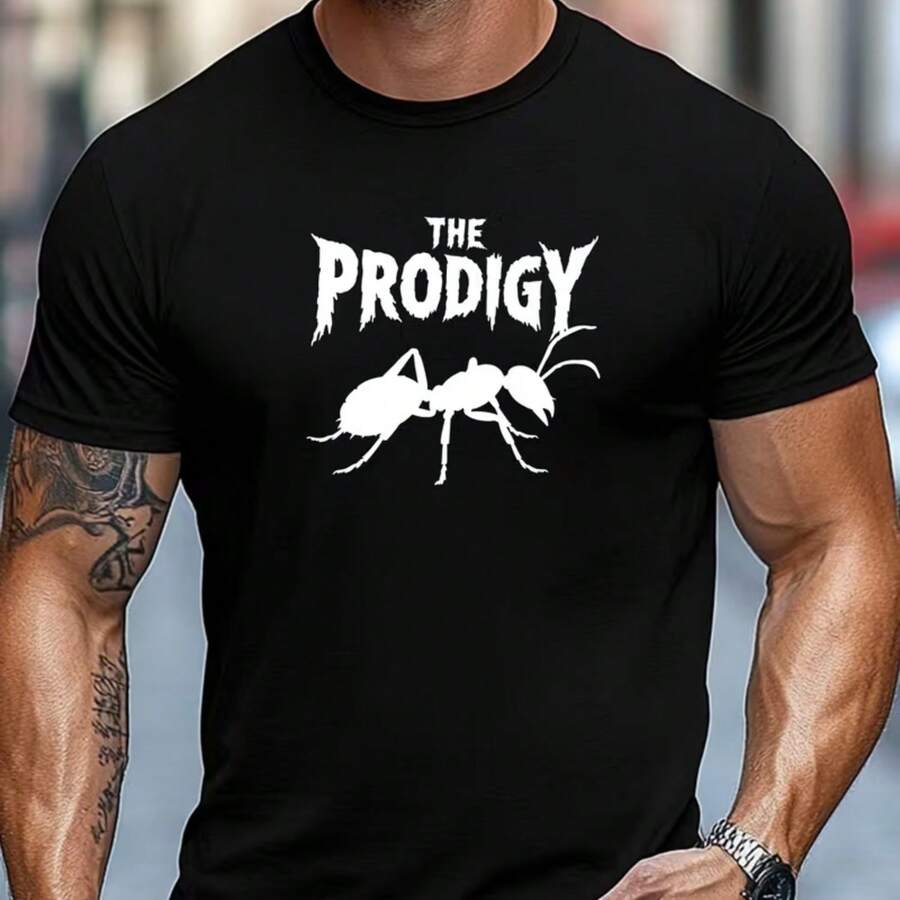 Printed T-Shirt For Men And Women - Black - View 1