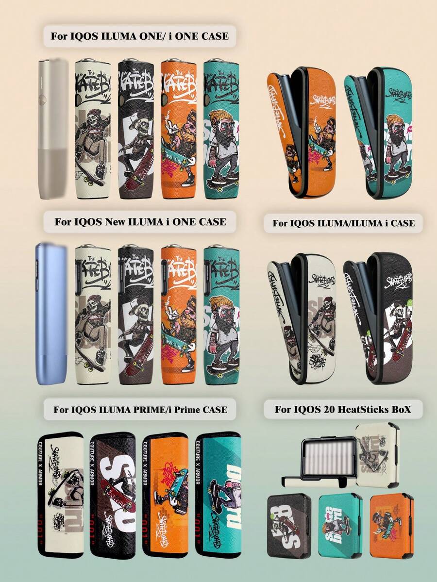 1 Set IQOS ILUMA ONE/I ONE /New ILUMA I ONE/ ILUMA/ILUMA I /ILUMA PRIME/Iluma I Prime Series Protective Case And Storage Box, Precise Cutouts For All Models, Personalized Design In PU Leather Material, Slip-Resistant And Anti-Fall For Daily Use - 1 - View 1