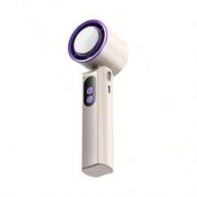 1PC Handheld Fan Ice Cooler USB Rechargeable Digital Display Long Battery Life High Speed For Indoor Outdoor Portable Lightweight ABS Material For Indoor Outdoor Travel Office - 多色 - 查看 6