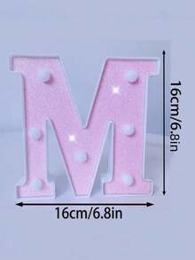 1 件闪亮粉色 LED 发光字母灯，电池供电英文字母和数字夜灯，温暖的光芒，非常适合求婚、婚礼装饰、圣诞礼物、女孩卧室、酒店、派对、餐厅装饰、生日、婚礼和圣诞节 - 粉紅色字母燈 - 查看 22