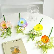 1 Bund künstliche Mohnblumen, für Heim-Dekoration, Hof-Dekoration, Veranda-Dekoration, Garten-Dekoration, Fensterkasten-Dekoration, Hochzeits-Blumendekoration, Tisch-Mittelstück-Dekoration, Garten-Dekoration, dekorative Blumen, Frühlings-Sommer-Dekoration, Muttertags-Dekoration, Hängedekoration. - Verschiedenfarbig - Übersicht 5