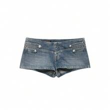 Women's Casual Sexy Denim Shorts Hot Pants With Zipper Detail And Non-Stretch Fabric, Perfect For Summer Fashion - 牛仔短褲 - 查看 5