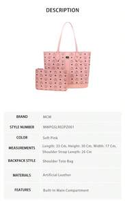 Mcm Visetos Collection Printed Women's Shoulder Bag - 柔粉紅MWPGSLR02PZ001 - 查看 9