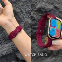 适用于 38mm、40mm、41mm、42mm、44mm、45mm、46mm、49mm 表盘的超薄表带，男女通用，运动硅胶表带，纤薄腕带，适用于 Series 11、10、9、8、SE、7、6、5、4、3、2、1 和 Ultra。 - 38/40/41/42mm(Series 10 11) - 查看 25