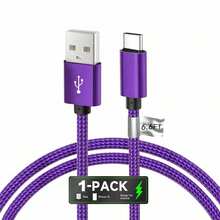 3pcs/Set USB-C Data Cable (10ft/6ft/3.3ft) USB To USB-C Charging Cord, Fast Charging Type-C Braided Cable Compatible With Galaxy S25 S24 S23 S22 S21 S20 A25 A54 A15 A14, Note, Flip, Pixel, Moto And More - Multicolor - View 26