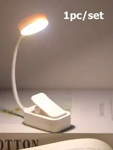 1pc/2pcs Portable LED Reading Light With Clip On Reading Light, Long Press To Adjust 3 Levels Of Brightness, Dormitory Bedside Reading Book Light - 白色 - 查看 11