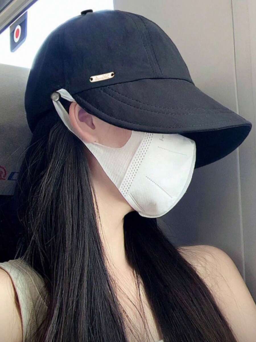 1件寬邊透氣草帽,時尚百搭,適合送給女朋友或女性朋友的理想禮物,女款帽子 - 彩色 - 查看 1