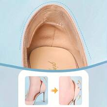 Unisex Silicone Heel Pads - Anti-Slip Cushion Insoles, Enhance Foot Comfort, Casual Style - Clear - View 7