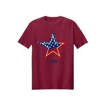 Camiseta Deportiva 100% Algodón, Diseño Geométrico de Jugador de Fútbol, Unisex, Cuello Redondo, Estilo Casual, Impresión Deportiva de Moda Urbana, Tejido Grueso, Transpirable, Suave al Tacto - Burdeos - Ver 1
