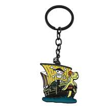 1pc Anime One Piece Keychains, Monkey D. Luffy, Portgas D. Ace & Thousand Sunny Pirate Ship Metal Enamel Key Holder, Car Key & Backpack Accessories For Anime Lovers - Multicolor - View 10