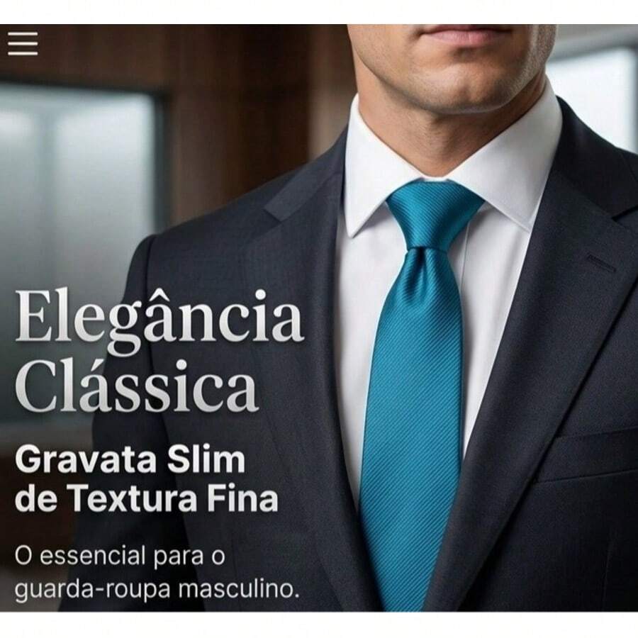 Men's Tie In A Solid Color, Matte Finish, Fine Texture, Ideal For Formal Suits, Weddings, Grooms, A Professional And Sophisticated Look. - Blue and White - View 1