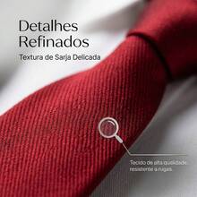 Men's Tie In A Solid Color, Matte Finish, Fine Texture, Ideal For Formal Suits, Weddings, Grooms, A Professional And Sophisticated Look. - Merah - View 2