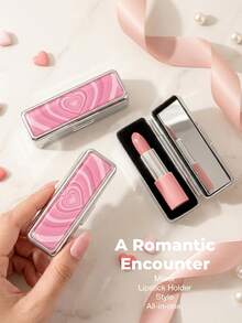 1 PC Silver-Plated Rectangular Lipstick Organiser With Make-Up Mirror – Mini Make-Up Mirror, Multi-Functional Storage Box (Classic Patterned Lipstick Organiser With Mirror; Doubles As A Jewellery Box And Jewellery Organiser - Multicolor - View 31