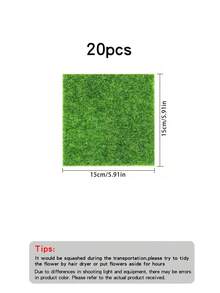 1/3/5pcs Vivid Green Artificial Grass Tiles, Ideal For DIY Decor, Realistic Texture And Detailed Leaf Effect, Perfect For DIY Projects, Birthday Gifts, Holiday Decorations, Miniature Fairy Gardens, Christmas And Easter Decorations - Multicolor - View 18