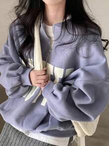 Women Sweatshirts & Hoodies - Blue - View 1