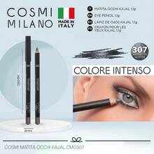 COSMI MILANO Multicolored Kajal Eye Pencil  Made In Italy, Creamy Smooth Texture, High Pigmentation, Suitable For Y2k Contouring Natural And Dramatic Effect, Must-Have Essential Make Up Makeup Unmissable Summer Makeup, Perfect For Parties, Meetings, Beach Travel - ANTRACITE GLITTER 307 - 查看 5