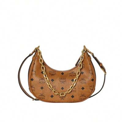  Mcm Aren Logo Embroidered Women's Shoulder Bag