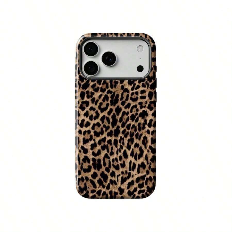 A Stylish Phone Case That Does Not Include A Lanyard Or Stand. Leopard Print Phone Case, Retro Animal Pattern Protective Cover Suitable For 17, 16e, 15, 14 Plus, 14 Pro, 13, 12, 11 Pro - Multicolor - View 1
