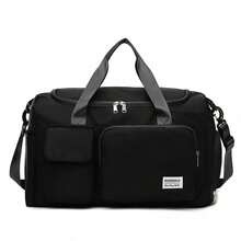 1Pc Large Capacity Travel Bag, Portable Portable Storage Bag, Sport Gym Bag For Women Men Shoulder Crossbody Bag, With Shoes Compartment And Wet Dry Storage Pockets Workout Fitness Yoga Pilates Swim Beach Luggage Travel Duffle Bag, Gift For Women Men, Travel Essential - Multiple Styles - View 10
